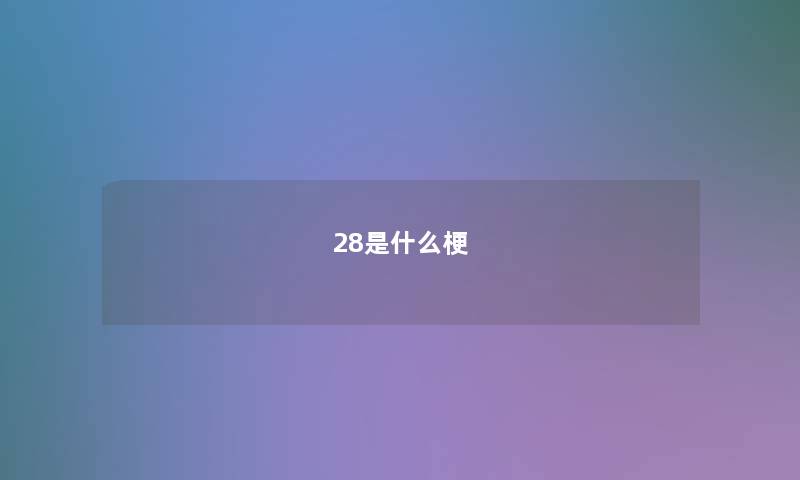 28是什么梗