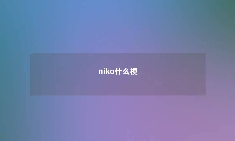 niko什么梗