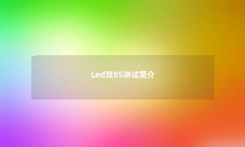 Led双85测试简介