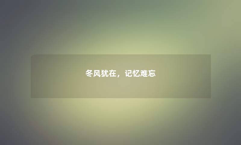 冬风犹在，记忆难忘