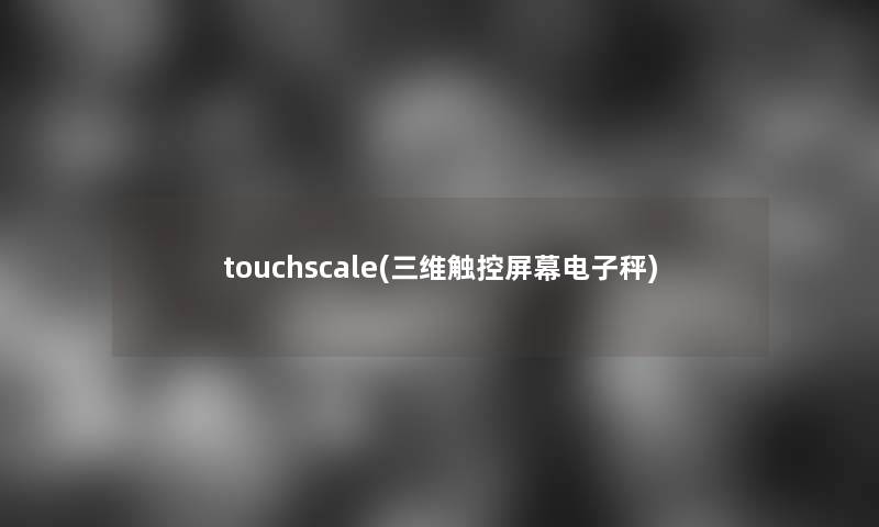 touchscale(三维触控屏幕电子秤)